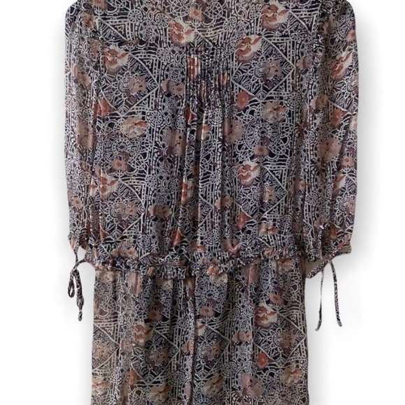 JUICY COUTURE Silk Floral Printed Tie Waist Tunic - Picture 2 of 10